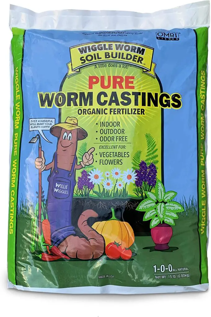 Commercially available worm castings