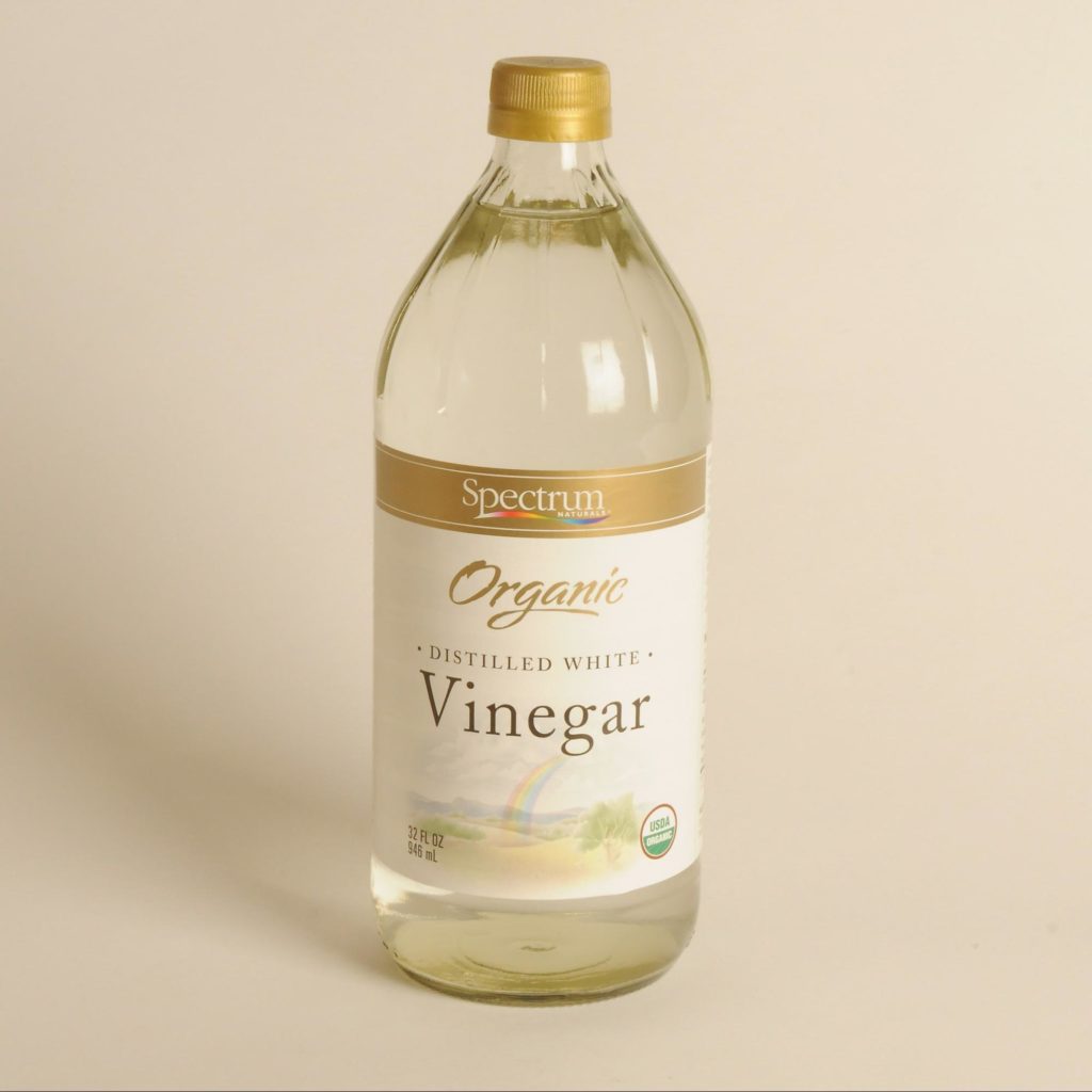 Vinegar spray - kill maggots with bleach