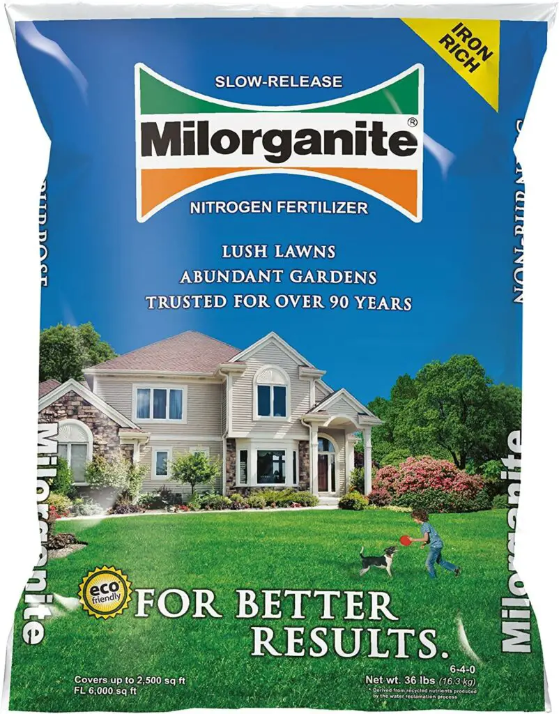 Milorganite Organic Nitrogen Fertilizer - best organic lawn fertilizer